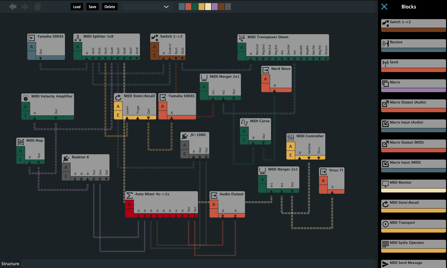 MIDI Lab - complex routings MIDI Lab